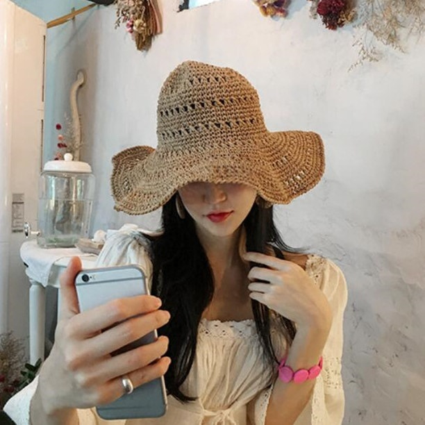 BK00023 Mũ rộng vành móc có thể thu gọn bằng tay