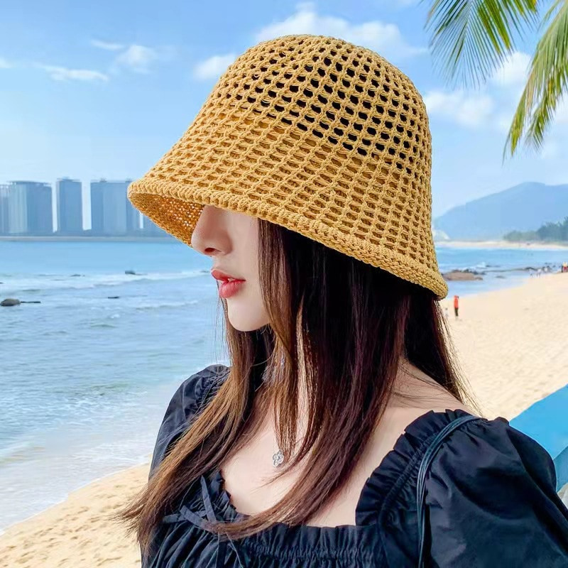 BK00045 Mũ xô rơm dệt thoáng khí