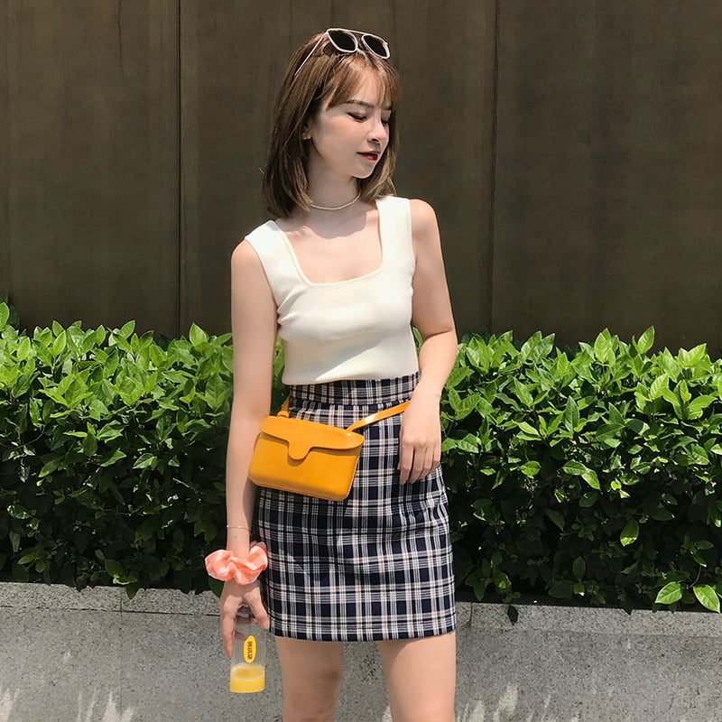 SM-K0017 Áo dệt kim xuân hè Hàn Quốc Áo sơ mi không tay nhỏ Sling