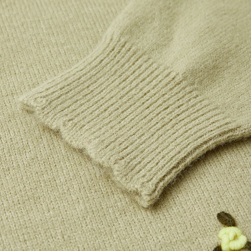 ML2214 Áo len dệt kim dài tay khâu tay ML2214 Áo len dệt kim dài tay khâu tay