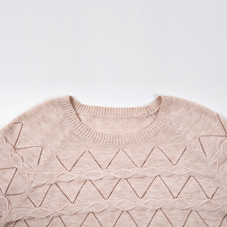 SM-K0042 Áo dệt kim dài tay dáng rộng Áo len dệt kim mỏng lượn sóng rỗng SM-K0042 Áo dệt kim dài tay dáng rộng Áo len dệt kim mỏng lượn sóng rỗng