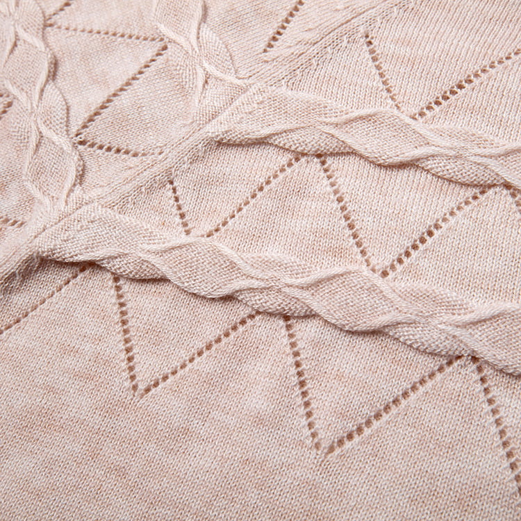 SM-K0042 Áo dệt kim dài tay dáng rộng Áo len dệt kim mỏng lượn sóng rỗng SM-K0042 Áo dệt kim dài tay dáng rộng Áo len dệt kim mỏng lượn sóng rỗng