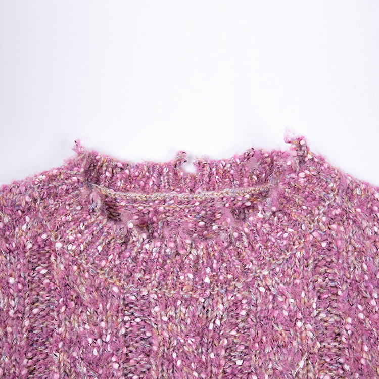 SM-K0037 Xuân Thu Cổ Tròn Viền Nguyên Notch Nữ Dệt Kim Dây Nhảy SM-K0037 Xuân Thu Cổ Tròn Viền Nguyên Notch Nữ Dệt Kim Dây Nhảy