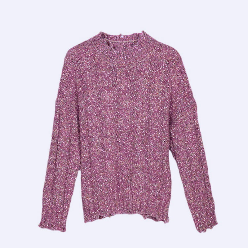 SM-K0037 Xuân Thu Cổ Tròn Viền Nguyên Notch Nữ Dệt Kim Dây Nhảy SM-K0037 Xuân Thu Cổ Tròn Viền Nguyên Notch Nữ Dệt Kim Dây Nhảy