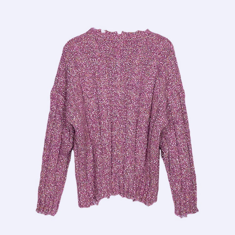 SM-K0037 Xuân Thu Cổ Tròn Viền Nguyên Notch Nữ Dệt Kim Dây Nhảy SM-K0037 Xuân Thu Cổ Tròn Viền Nguyên Notch Nữ Dệt Kim Dây Nhảy