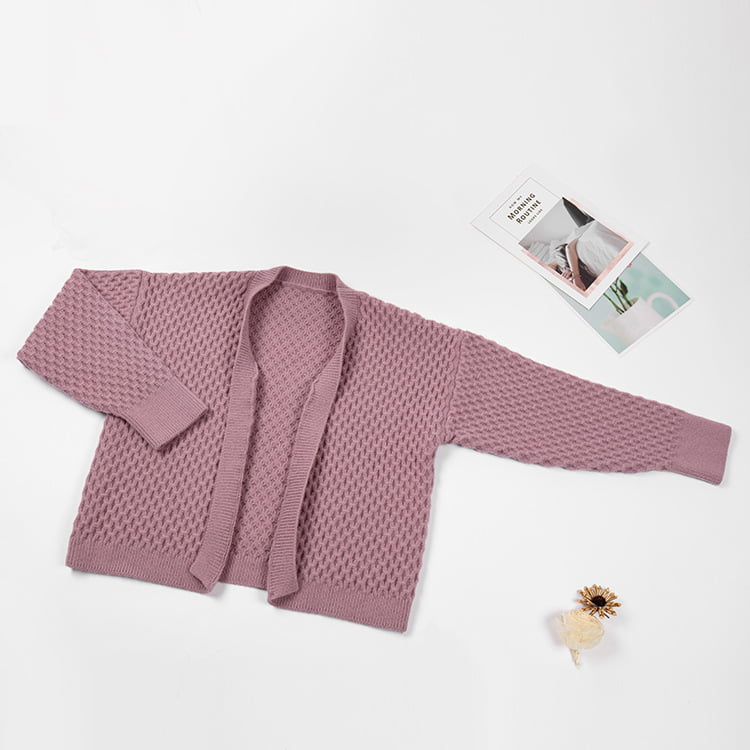 SM-K0044 Áo len dệt kim xoắn ba chiều không khuy mùa thu/đông SM-K0044 Áo len dệt kim xoắn ba chiều không khuy mùa thu/đông