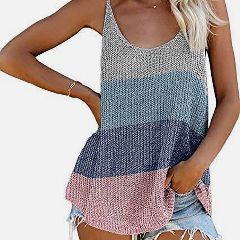 SM-K0065 Áo dệt kim mỏng và rộng cổ chữ U SM-K0065 Áo dệt kim mỏng và rộng cổ chữ U